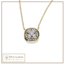 Allegra pavè piccolo con fiore 18kt